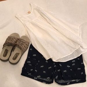 Zebra print blue shorts